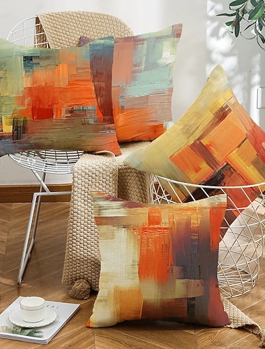  geometrische dubbele zijkussenhoes 1pc zachte decoratieve vierkante sierkussen cover kussen case kussensloop voor slaapkamer woonkamer superieure kwaliteit machine wasbaar indoor kussen voor slaapbank