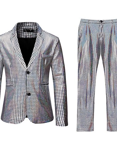 Disko 1980er Hose Outfits Anzüge & Blazer Herren Karnevalskostüm Maskerade Leistung Party Club Erwachsene Mantel Hose Ganzjahres