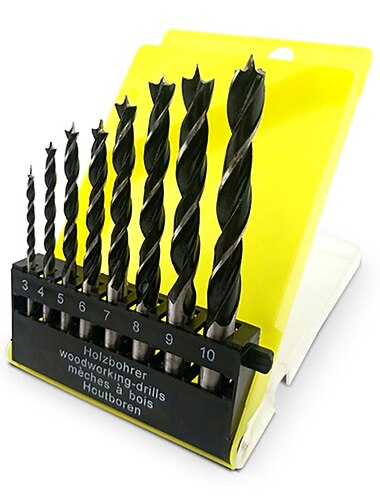  8 قطعة 3 لقم مثقاب الخشب الناي 3 مللي متر -10 مللي متر لأعمال النجارة المعدنية أدوات كهربائية حفر الخشب عالية الجودة الملتوية الحفر