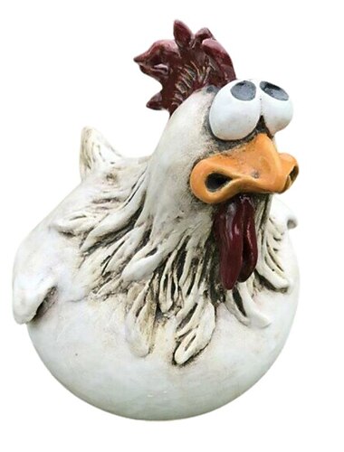  Fun tuin art hars ambachtelijke kip standbeeld kip sculptuur ornament voor huis tuin yard outdoor decor accessoires hek decoratie