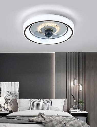  48 cm-es led mennyezeti ventilátor világító mennyezeti ventilátor fém festett kivitelben modern 220-240v