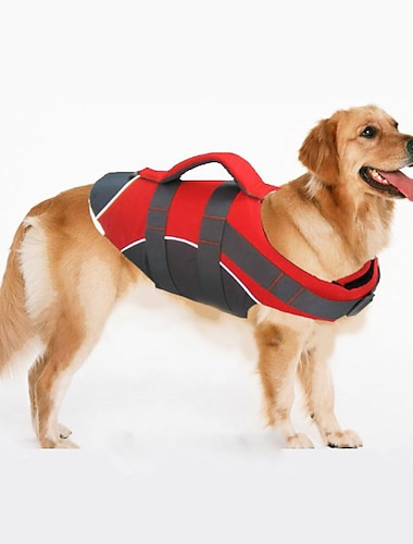  Perros Gatos Chaleco salvavidas Chaleco salvavidas para perros Moda Estilo lindo Reflexivo Ajustable Suave Lavable Cómodo Exterior Deportes Casual Diario Ropa para perros for Perro perdiguero de oro