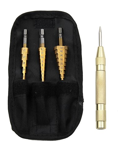  3 kpl hss porraspora suora uritettu ydinkartio keskirei'illä 1/4 kuusiovarsi 3mm - 12mm 4mm - 12mm 20mm viisteinen reiän leikkuri