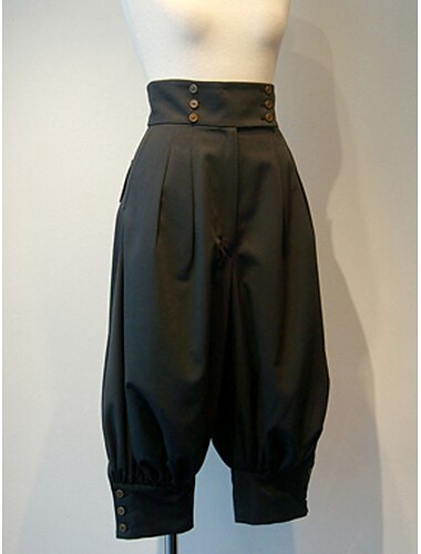  Médiéval 17ème siècle Pantalon Bal Masqué Ren Faire Pirate Étranger Couleur Unie Femmes Celtique Pirate Mascarade Décontracté Quotidien Adultes Pantalon