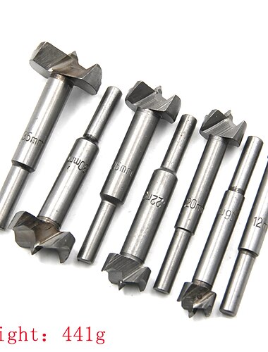  Broca de asa plana para trabalhar madeira de cor natural grupo de ferramentas para trabalhar madeira máquina de serrar buraco autocentrante