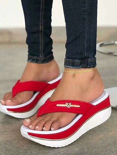  sandálias femininas de dedo tipo flip-flop em jeans – moda praia casual estilosa com sola confortável e detalhes em metal