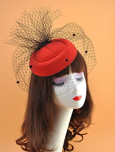 Retro Vintage 1950er 1920er Kopfschmuck Partykostüm Fascinator-Hut Damen Maskerade Party / Abend Junggesellinnenabschiedsparty Erwachsene Hut