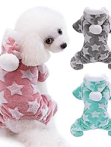  warme zachte ster hond puppy kleding kleding jas jas trui kleding warme pyjama voor honden puppies grijs xxlfor corgi husky yingdou golden retriever