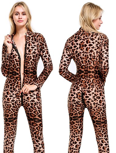  Zentai-Pakken Cosplay kostuum Catsuit Carnavalskostuum Full Body Suit Dames Cosplay Sexy kostuum Luipaard Kostuum voor Maskerade Volwassenen