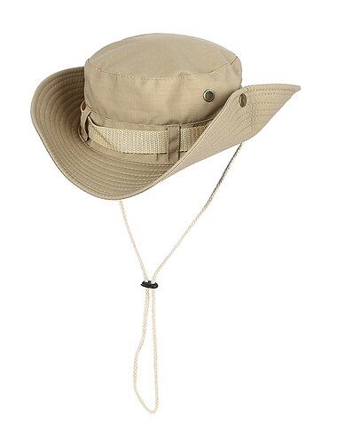  Sombrero Hombre Gorro para el Sol Gorro para senderismo Sombrero boonie Portátil Transpirable Secado rápido para Caza Pesca Escalada Color sólido Algodón Verano