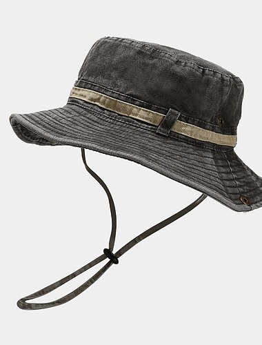  Herr Unisex Fiskarhatt Solhatt Fiskehatt Boonie hatt Vandringshatt Svart Mörkgrön Bomull Cykling / Cykel Snabb tork