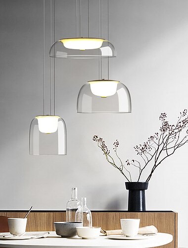  16 cm-es sziget dizájn függőlámpa led üveg festett felületek sziget északi stílusú 220-240v