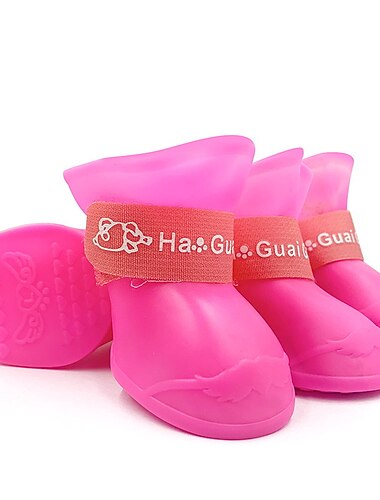  Hund Stiefel / Schuhe Regenstiefel Mode Niedlich Wasserdicht Weich Waschbar Bequem Outdoor Alltagstauglich Hundebekleidung for Bichon Frise Zwergspitz Baby Haustier Papillon Klein