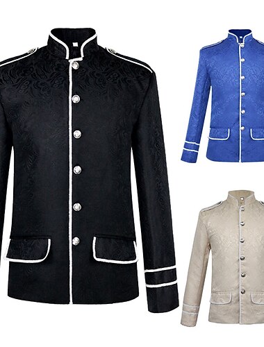  Rococo Victorienne Veste Costumes & Blazers Prince Homme Mascarade Décontracté Quotidien Carnaval de Venise Adulte Manteau
