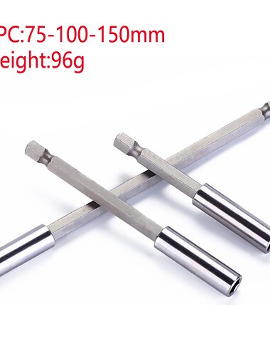  تمديد مفك البراغي عرافة قضيب عرقوب 1/4 تمديد تغيير سريع مغناطيسي مقبض طويل مفك براغي حامل أدوات يدوية مقبس