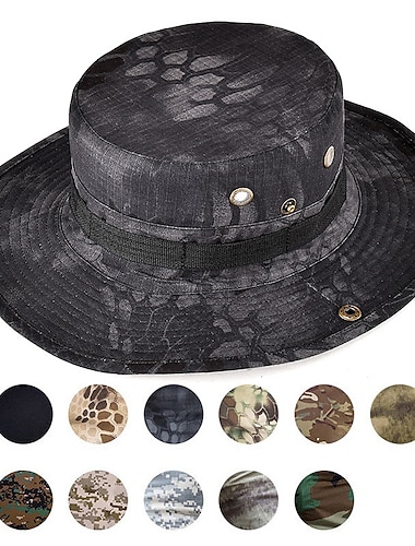  gorra táctica del ejército de camuflaje para hombres y mujeres sombrero boonie militar sombrero para el sol sombrero de pesca gorra de ala ancha al aire libre protección uv transpirable secado rápido sombrero que absorbe el sudor para la caza pesca escala