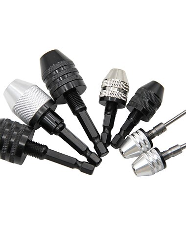  Mini keyless boorkop 0.3-8mm zelfspannen elektrische boren spantang gereedschap 1/4 inch hex schacht quick change converter