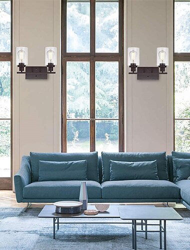  klassisk indendørs væglampe led vintage industriel stil soveværelse spisestue stue metal væglampe 220-240v