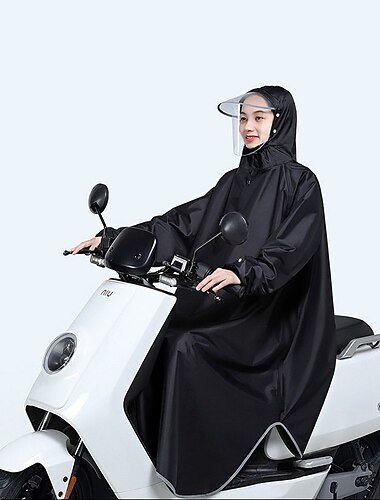  Unisex Doppel Fahrrad/E-Bike/Motorrad/Roller Fahrradjacke Poncho Regenmantel Umhang