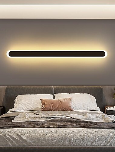  80/100cm led μοντέρνα φωτιστικά τοίχου εσωτερικού χώρου σαλόνι τραπεζαρία μεταλλικό φωτιστικό τοίχου 220-240v 32 w