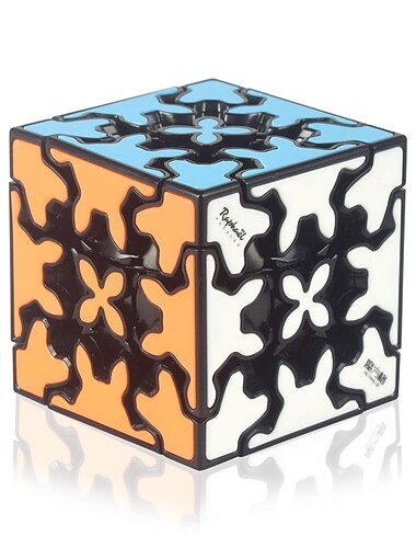  cubo de engranajes 3x3 con estructura de engranaje tridimensional diseño de mosaico incrustado cubo mágico 3x3x3 juguetes de rompecabezas (57 mm) adecuados para el desarrollo del cerebro juegos de