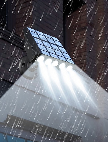  Smart Solar Flood Light 4LED Porch Light Outdoor Street Light for Garden Courtyard Stair Step Fence Decorative Lighting