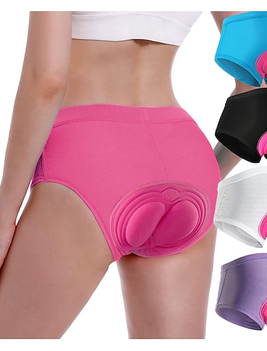  Arsuxeo Dame Undertøy Sykkelundertøy Sykkel Boxershorts Fôrede shorts Fjellsykling Veisykling sport 3D Pute Pustende Begrenser bakterier Reduserer gnaging Rosa / Rosa Svart Klær Sykkelklær Avanserte