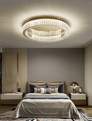  50 cm ronde plafondlamp led kroonluchter rvs nordic stijl eetkamer woonkamer slaapkamer