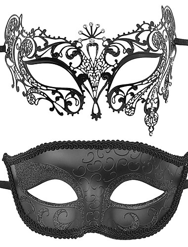 ensemble de masques vénitiens de couple masque de bal masqué carnaval mardi gras masque de bal mascarade masques de fête