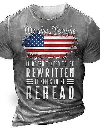  Veteranstag Herren Patriot Patriotic Veteran Grafik Flagge Buchstaben T-Shirt Abgenutztes T-Shirt Kurzarm T-Shirt 3D Druck Crew Neck Shirt Vintage Mode Klassisch Outdoor Freizeit täglich Schwarz Army