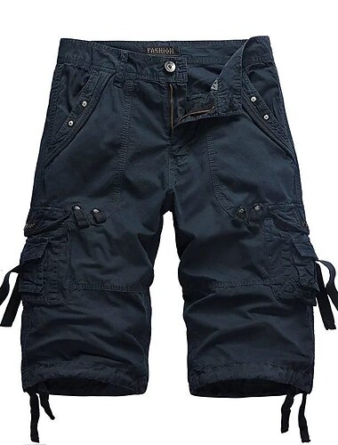  Herren Cargo Shorts Kurze Hosen Capri-Shorts Caprihose Kurze Hose für Wanderer Zip Multi Pocket Glatt Wadenlänge Casual Täglich Sport Strassenmode Cachi scuro Armeegrün Unelastisch