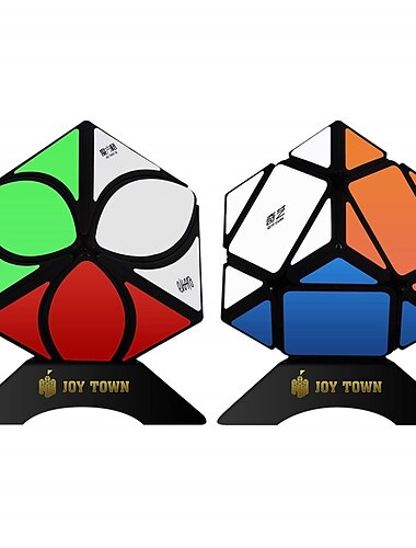  cubo de velocidad juego de 2 rompecabezas de cubo y qiqi skewb cube twisty puzzle smooth 3x3 paquete paquete speedcubing con soportes de bonificación gran idea de regalo para adolescentes negro
