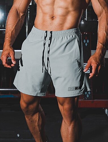  Hombre Pantalones Cortos Running Pantalón Corto Gimnasia Bolsillo Correa Prendas de abajo Deportivo Transpirable Dispersor de humedad Suave Aptitud física Entrenamiento de gimnasio Corriendo Ropa de