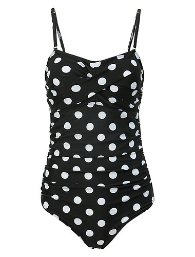  Tupfen Retro Vintage 1950er Bademode Badeanzug Gestreift Damen Maskerade Party / Abend Junggesellinnenabschiedsparty Erwachsene Trikot / Einteiler