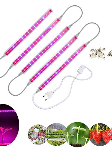  30cm led crece la luz ac85-265v 6w t5 tubo espectro completo phytolamps para plantas vegetales flores semillas phyto plántulas lámpara led planta crecer lámpara eu us uk au plug