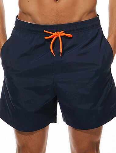  Herren Bademode Surfshorts Badehose Schwimmshorts kurz Surfshorts Badeanzug Kordelzug Mesh-Futter Mit Taschen Schwimmen Surfen Strand Wassersport Einfarbig Sommer