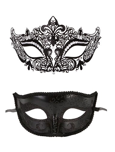  Paar venezianische Masken Set Maskenball Maske Karneval Mardi Gras Abschlussball Maske Maskerade Party Masken