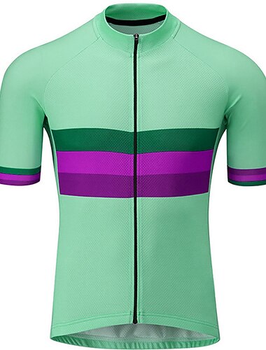  Hombre Maillot de Ciclismo Manga Corta Bicicleta Maillot Camiseta con 3 bolsillos traseros MTB Bicicleta Montaña Ciclismo Carretera Resistente a los rayos UV Transpirable Secado rápido Bandas