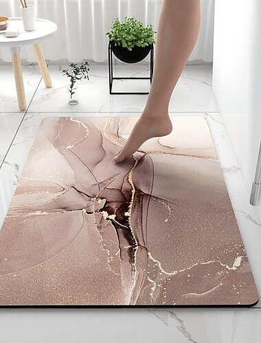  Diatomeenerde-Badematte super saugfähige Toilettentür schnell trocknende Fußmatte Eingangstürmatte rutschfeste Matte