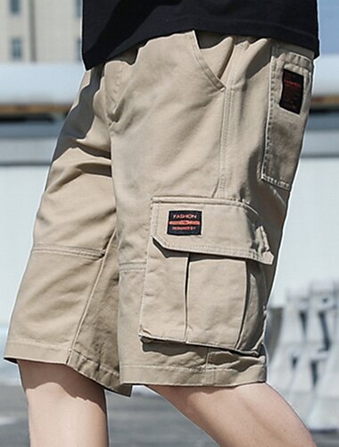  Hombre Pantalones cortos de carga Pantalones cortos de senderismo Militar Verano Al aire libre Ripstop Transpirable Secado rápido Ligero Bermudas Prendas de abajo Dunkelkaki Ejercito verde Algodón