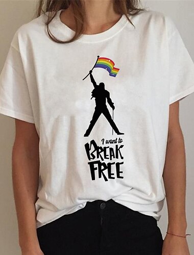  Desfile del orgullo Orgullo LGBT Orgullo gay bandera arcoiris T-Shirt Animé Dibujos Anime Harajuku Gráfico Kawaii Para Pareja Hombre Mujer Adulto Vuelta al cole Estampado en caliente
