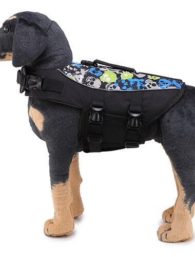 Perros Chaleco salvavidas para perros Moda Deportes y Ocio Seguridad Playa Azul Piscina Ropa para perros for Fornido Perro perdiguero de oro Bichón Frisé Pomerania Small