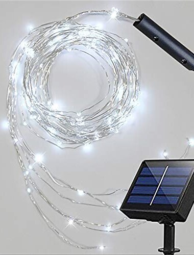 Solar Vuurvlieg Bunch Tuin Lichten Buiten Waterval String Lights 2M 180LEDs met 8 Flitsmodi voor Patio Bruiloft Feestdecoratie Boom EL 5mm Koperdraad Lichten