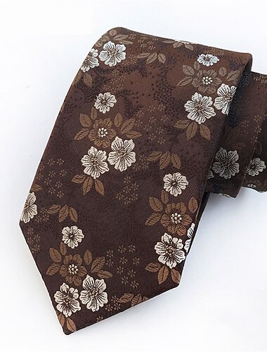  Herren Krawatten Büro Hochzeit Gentleman Jacquard Mode Bedruckt Blumen Formal Geschäft