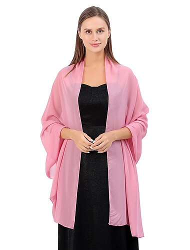  Női Átkaroló Elegáns Napvédő Ujjatlan Sifon Esküvői Átkarolók Tiszta Színnel Születésnapra Minden Évszakban hogy lenyűgözzön