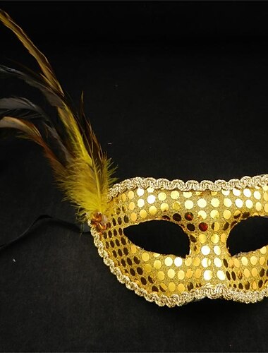  Unisex vergoldete Maskerade Maske Hochzeit Requisiten Mardi Gras Party Kostüm Zubehör