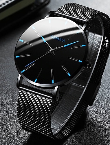  Reloj de Pulsera Relojes de cuarzo para Hombre Analógico Cuarzo Estilo formal Elegante Moda Casual Reloj Casual Acero Inoxidable Acero Inoxidable