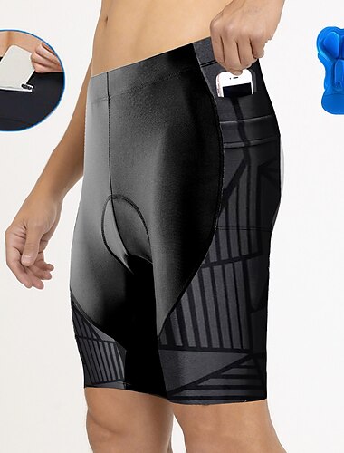  رجالي هندسي شورت ركوب الدراجات شورتات الدراجة شورت الدراجة دراجة هوائية شورتات محمية قيعان دراجة جبلية دراجة الطريق رياضات 3D وسادة ركوب الدراجات سريع جاف رطوبة فتل أصفر أحمر سباندكس ملابس