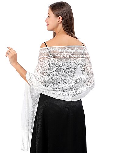  Shawl & Wrap Shawls Women‘s Wrap Elegant Bridal Sun Protection Sleeveless Lace Fall Wedding Wraps With Lace For Wedding Summer