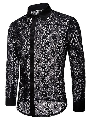  Punk & Gothique Victorienne Médiéval Blouse / Chemise Bal Masqué Prince Col Rabattu Homme Mascarade Fête / Soirée Adulte Chemisier